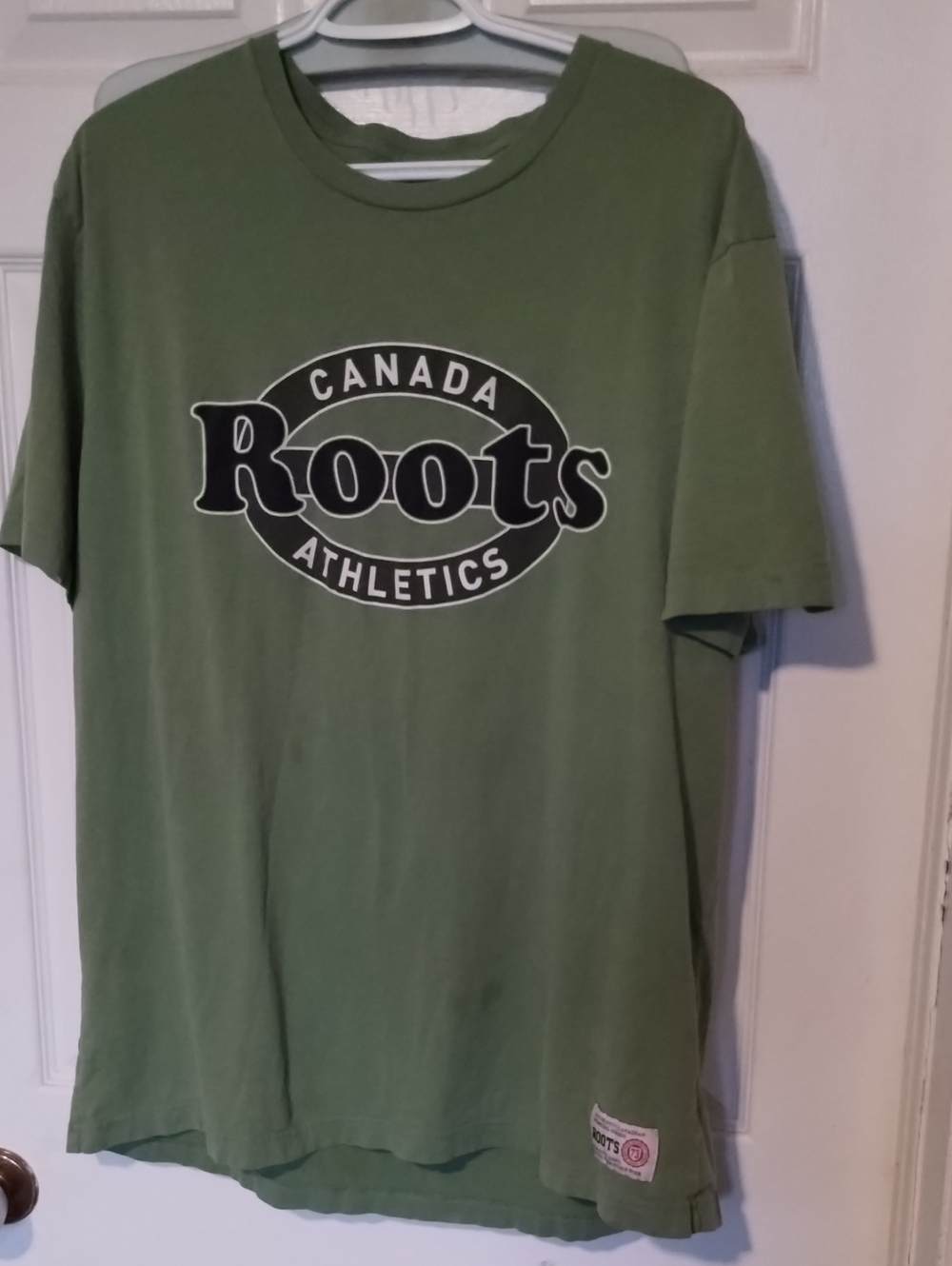 Roots Canada Athletics Green Logo Tee.Xxl